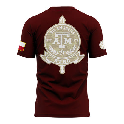 Texas A&M Aggies Honor & Support Camo T-Shirt