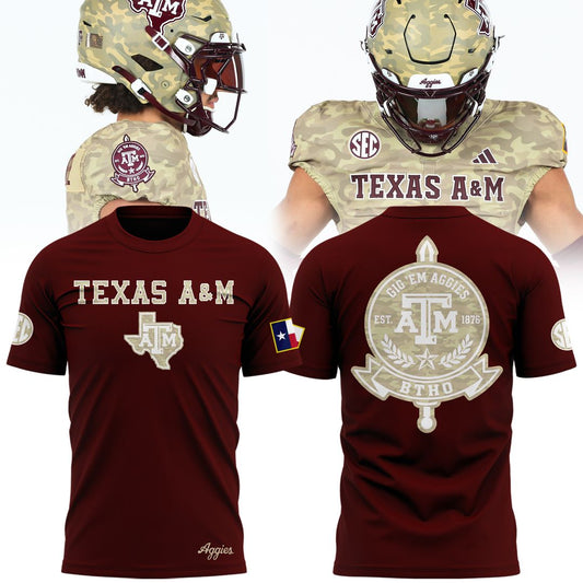 Texas A&M Aggies Honor & Support Camo T-Shirt
