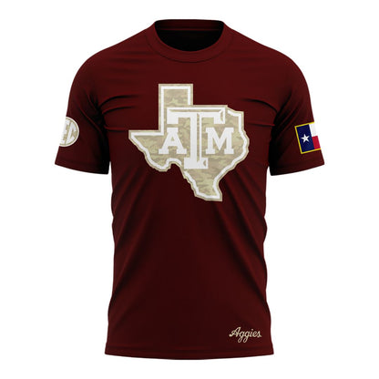 Texas A&M Aggies Honor & Support Camo T-Shirt