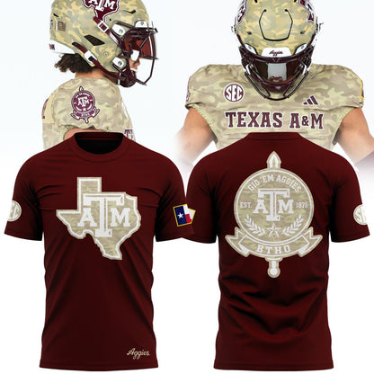 Texas A&M Aggies Honor & Support Camo T-Shirt