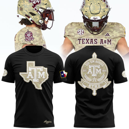 Texas A&M Aggies Honor & Support Camo T-Shirt