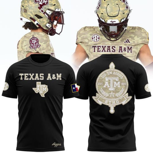 Texas A&M Aggies Honor & Support Camo T-Shirt
