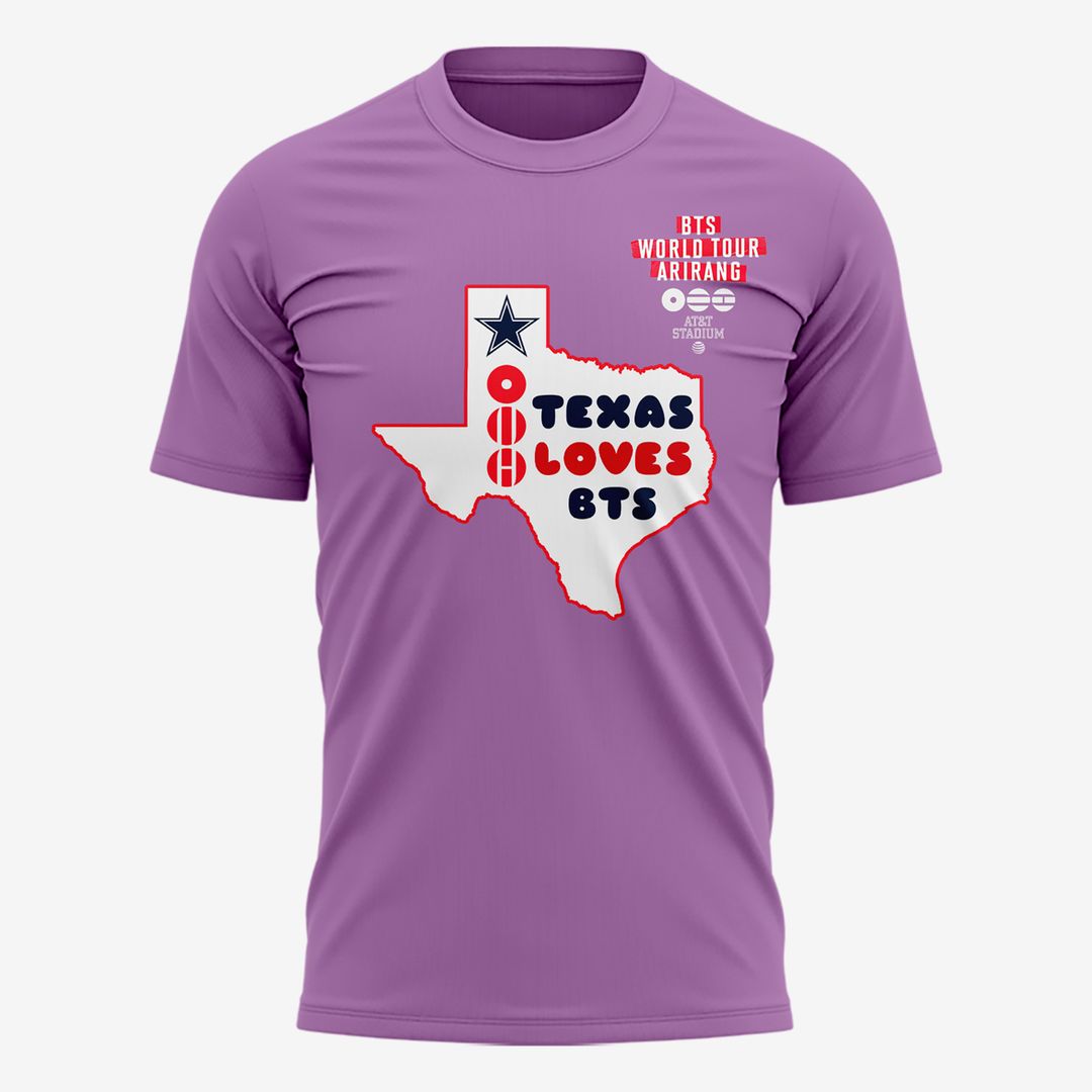 Texas Loves BTS | Dallas Cowboys x BTS WORLD TOUR 'ARIRANG' AT&T Stadium Tshirt
