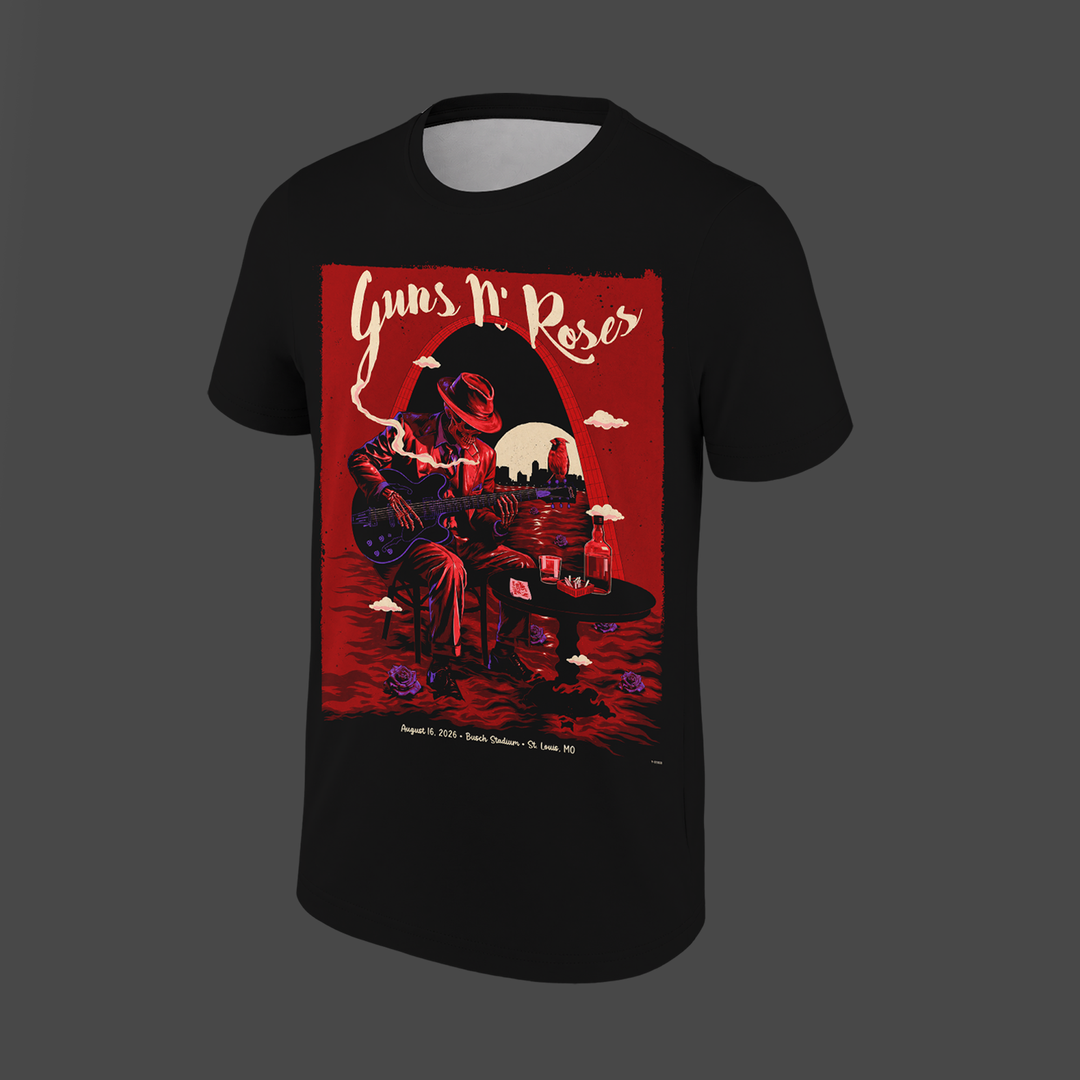 Limited Edition Guns N' Roses x St. Louis Cardinals - World Tour 2026 T-Shirt