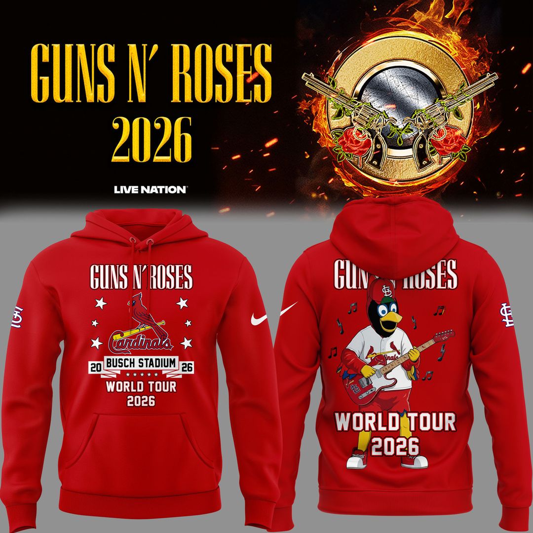 New Guns N' Roses x St. Louis Cardinals - World Tour 2026 Hoodie