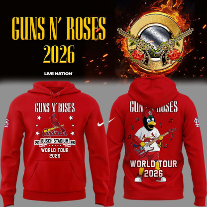 New Guns N' Roses x St. Louis Cardinals - World Tour 2026 Hoodie