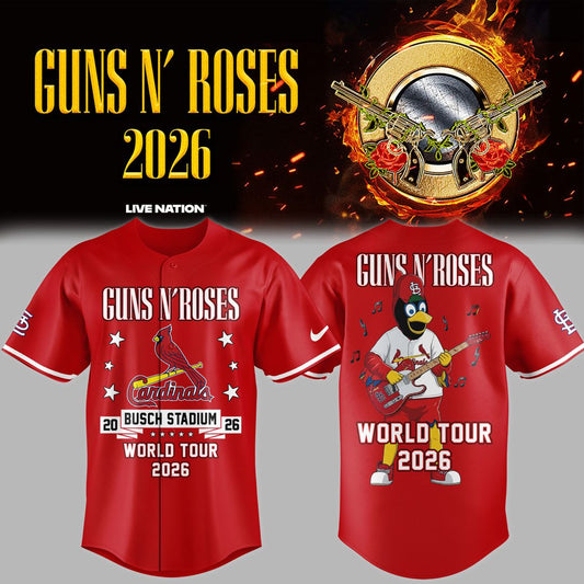 Guns N' Roses x St. Louis Cardinals - World Tour 2026 Baseball Jersey