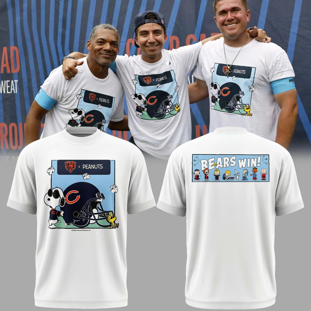 The Bears x Peanuts Kids "BEARS WIN" T-Shirt