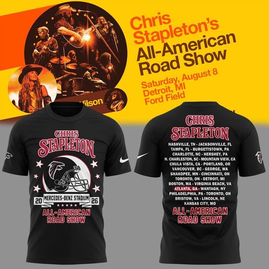 Chris Stapleton x Atlanta Falcons - All American Road Show 2026 T-Shirt