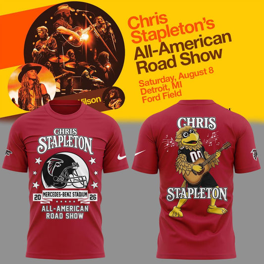 Chris Stapleton x Atlanta Falcons - All American Road Show 2026 T-Shirt