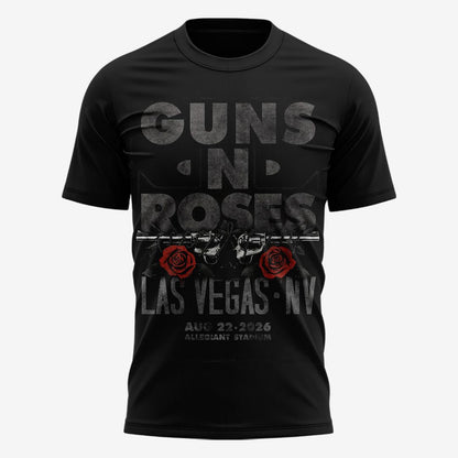 Limited Edition Las Vegas Raiders x Guns N’ Roses: World Tour 2026 Black T-Shirt