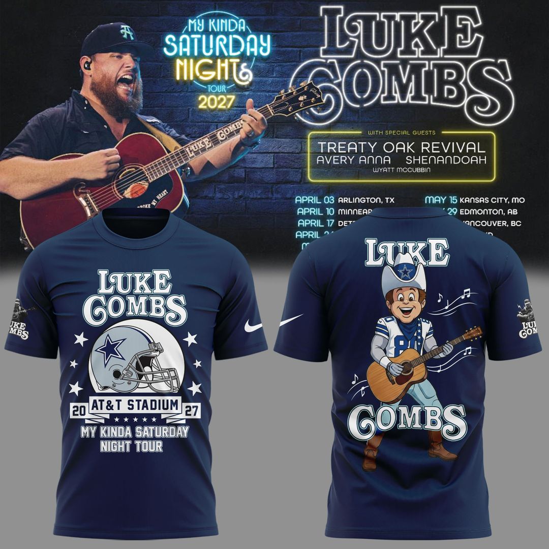 Luke Combs x Dallas Cowboys - My Kinda Saturday Night Tour 2027 T-Shirt