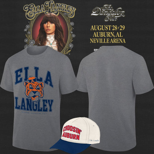 Auburn Tigers x Ella Langley – The Dandelion Tour 2026 Neville Arena Combo T-Shirt