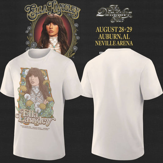 Auburn Tigers x Ella Langley – The Dandelion Tour 2026 Neville Arena Combo T-Shirt