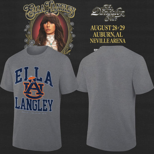Auburn Tigers x Ella Langley – The Dandelion Tour 2026 Neville Arena Combo T-Shirt