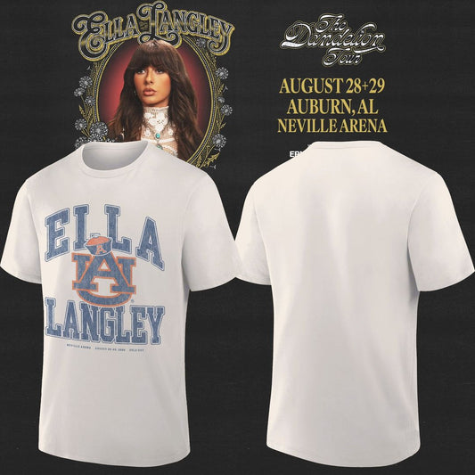 Auburn Tigers x Ella Langley – The Dandelion Tour 2026 Neville Arena Combo T-Shirt