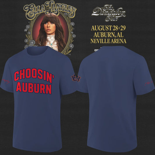 Auburn Tigers x Ella Langley – The Dandelion Tour 2026 Neville Arena Combo T-Shirt
