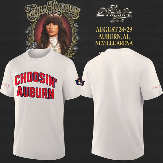 Auburn Tigers x Ella Langley – The Dandelion Tour 2026 Neville Arena Combo T-Shirt