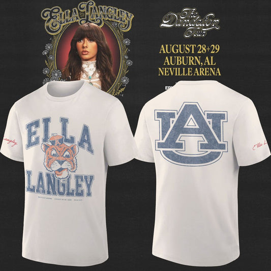 Auburn Tigers x Ella Langley – The Dandelion Tour 2026 Neville Arena Combo T-Shirt