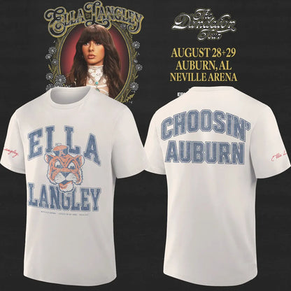 Auburn Tigers x Ella Langley – The Dandelion Tour 2026 Neville Arena Combo T-Shirt