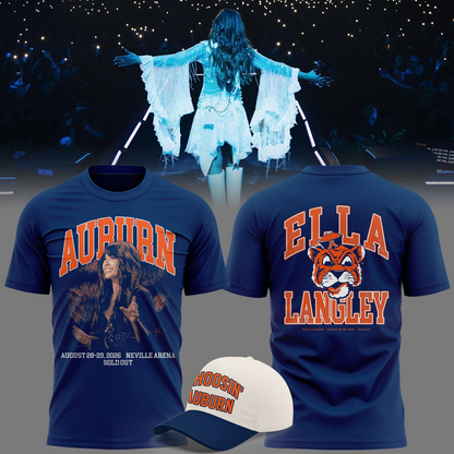 Auburn Tigers x Ella Langley – The Dandelion Tour 2026 Neville Arena Combo T-Shirt