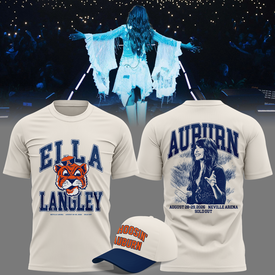Auburn Tigers x Ella Langley – The Dandelion Tour 2026 Neville Arena Combo T-Shirt