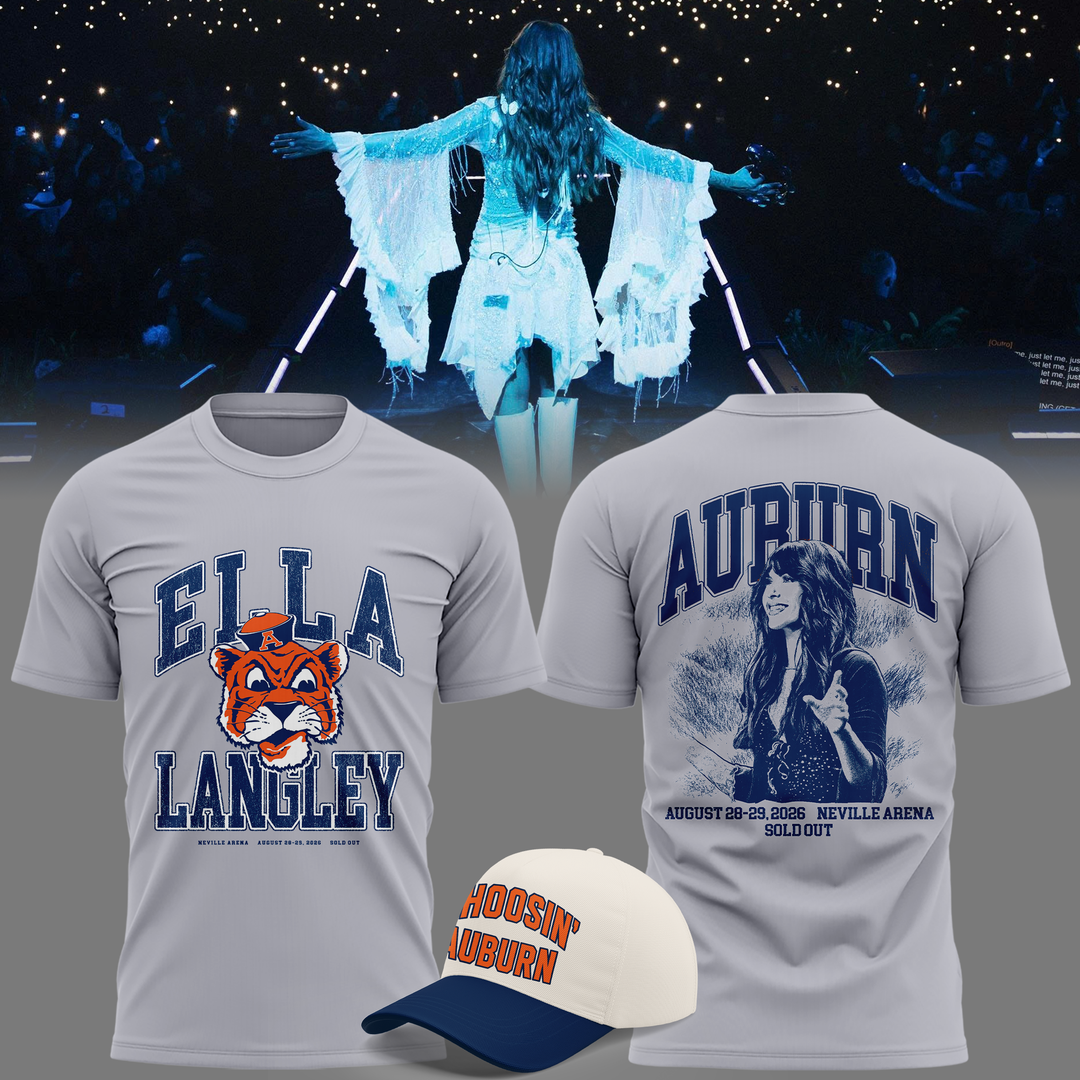 Auburn Tigers x Ella Langley – The Dandelion Tour 2026 Neville Arena Combo T-Shirt