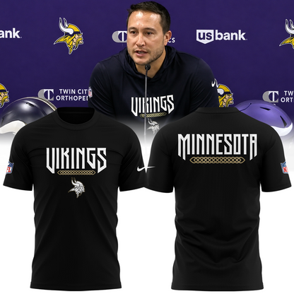 Special New Minnesota Vikings Rivalry Black Tshirt 26/27