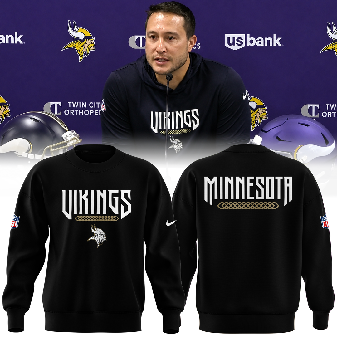 Special New Minnesota Vikings Rivalry Black Sweat 26/27