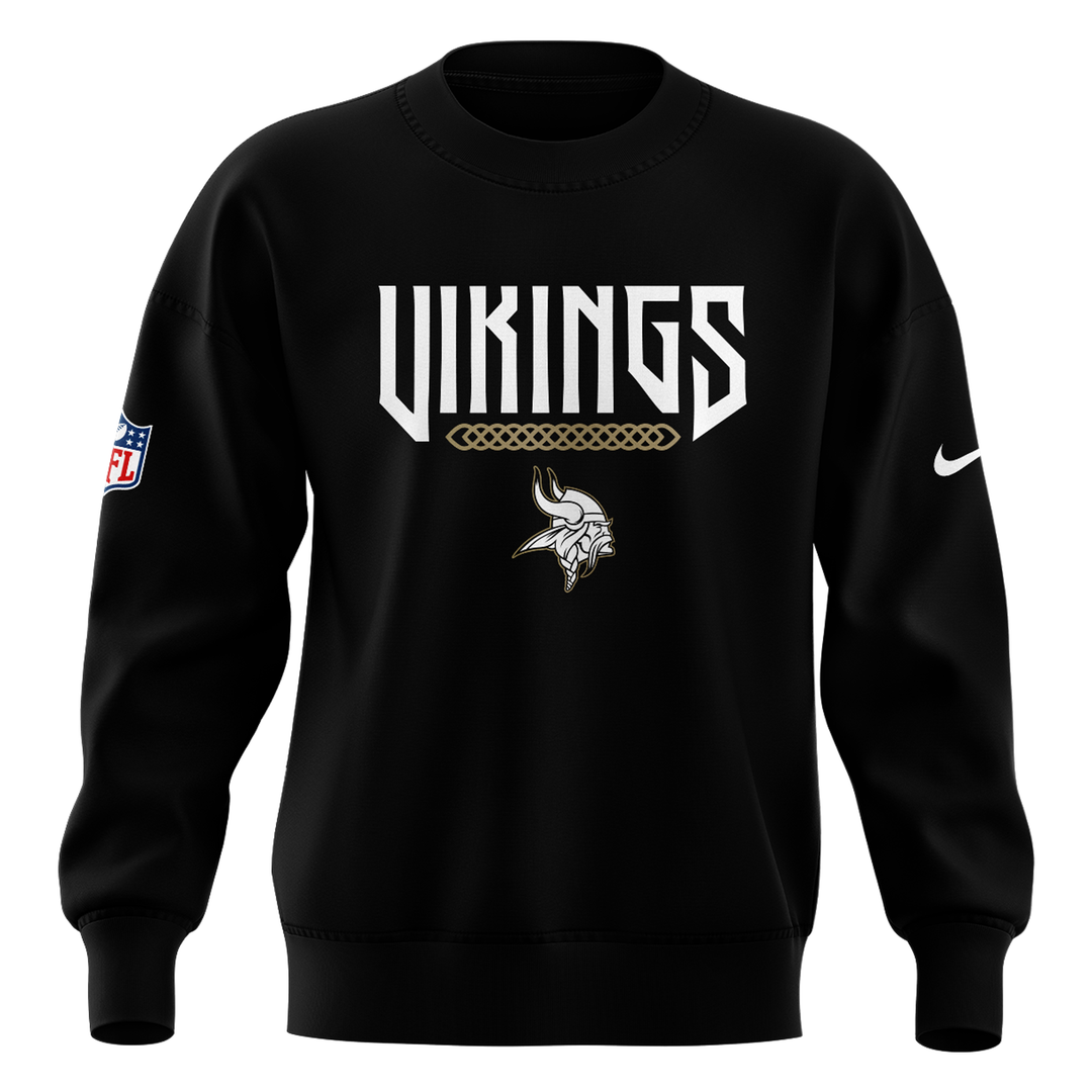 Special New Minnesota Vikings Rivalry Black Sweat 26/27