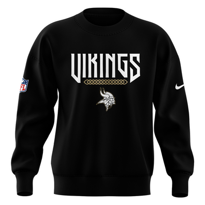 Special New Minnesota Vikings Rivalry Black Sweat 26/27