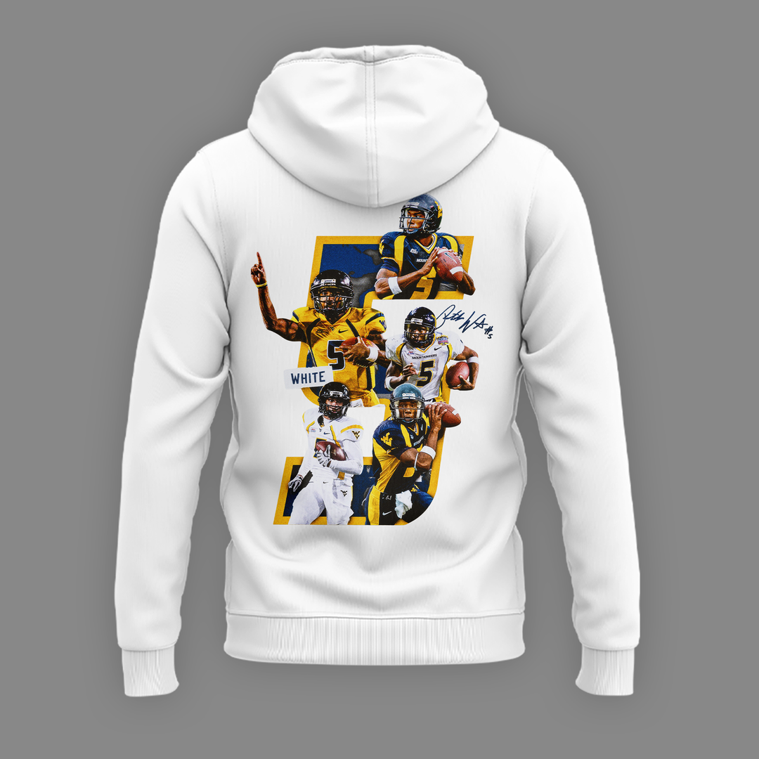 Limited Edition West Virginia Football Pat White Hoodie 2026