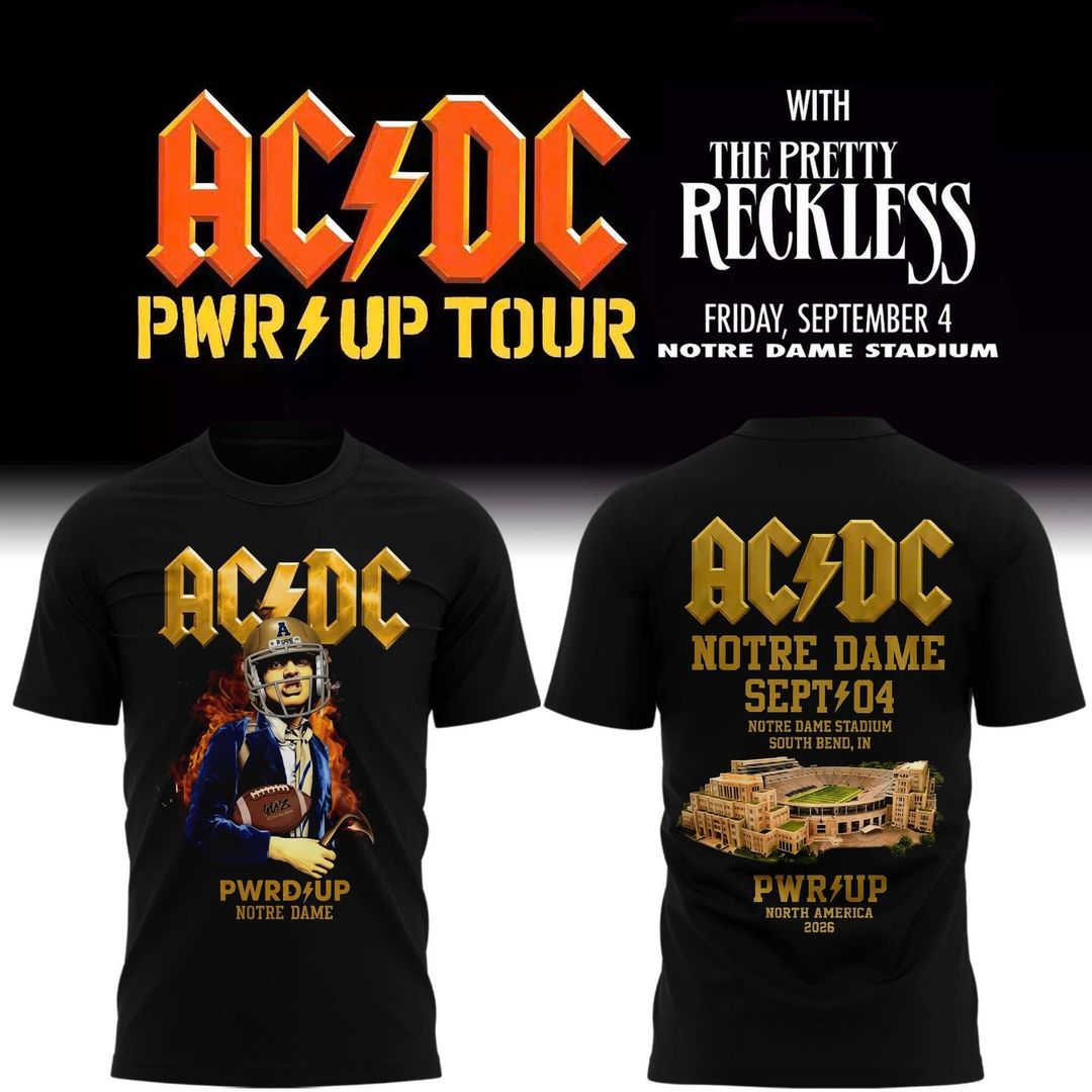 AC/DC PWR UP Tour – Notre Dame 2026 T-Shirt