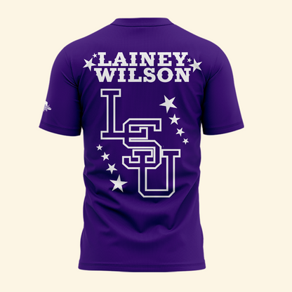 Limited Edition LSU Football x Lainey Wilson White T-Shirt