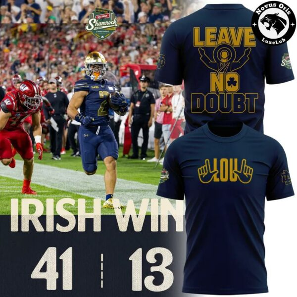 Special For Lou Notre Dame Fighting Irish Football Navy T-Shirt