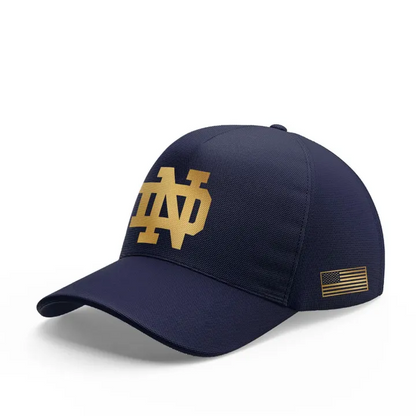Notre Dame Fighting Irish Football T-Shirt - Navy Blue & Metallic Gold