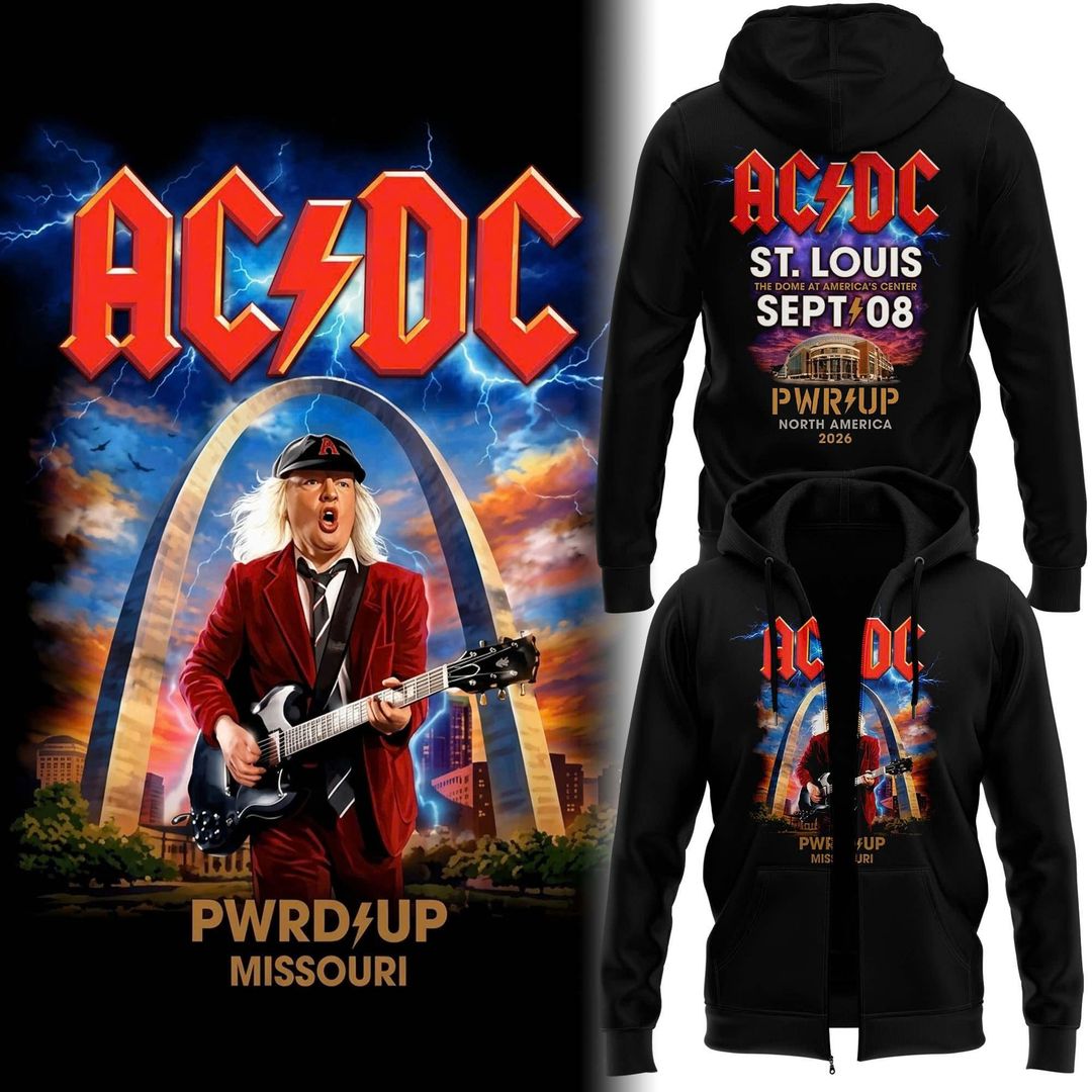 AC/DC PWR UP Tour – St. Louis 2026 Zip Hoodie