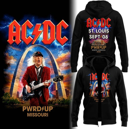 AC/DC PWR UP Tour – St. Louis 2026 Zip Hoodie