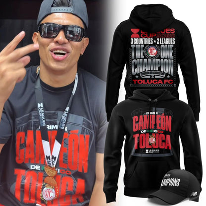 Sudadera y Gorra Toluca FC Campeón de Leagues Cup 2026 – Campeón de México