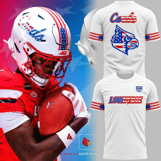 Limited Edition Louisville Cardinals Football "Salute to Service" T-shirt