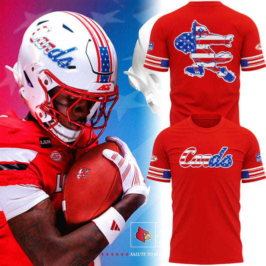 Limited Edition Louisville Cardinals Football "Salute to Service" T-shirt