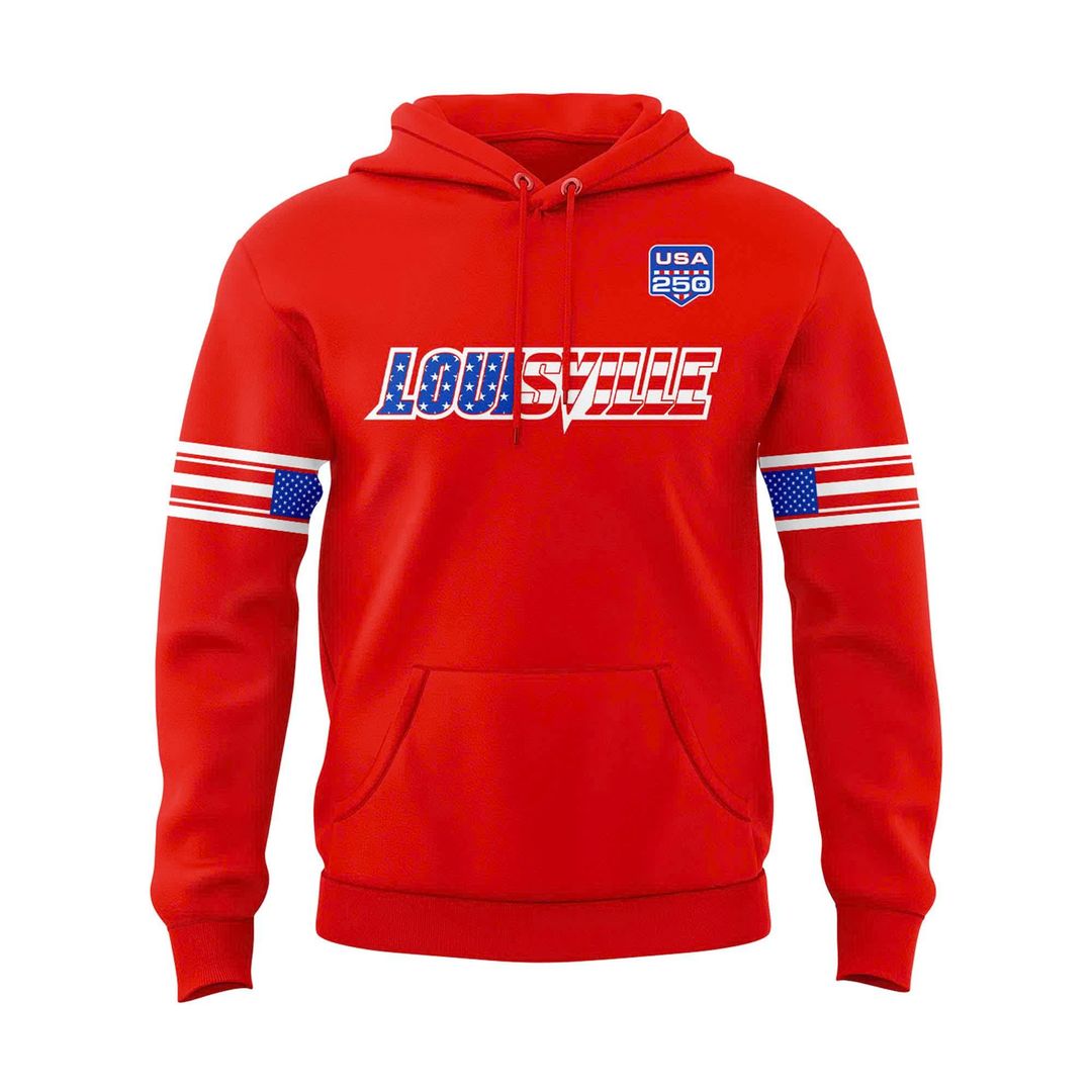 Louisville Cardinals Football "Salute to Service" Red Hoodie