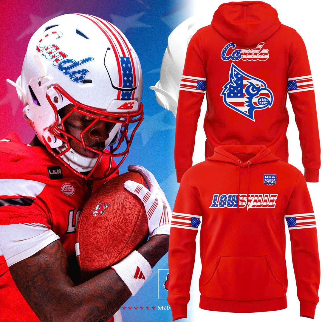 Louisville Cardinals Football "Salute to Service" Red Hoodie