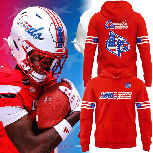 Louisville Cardinals Football "Salute to Service" Red Hoodie