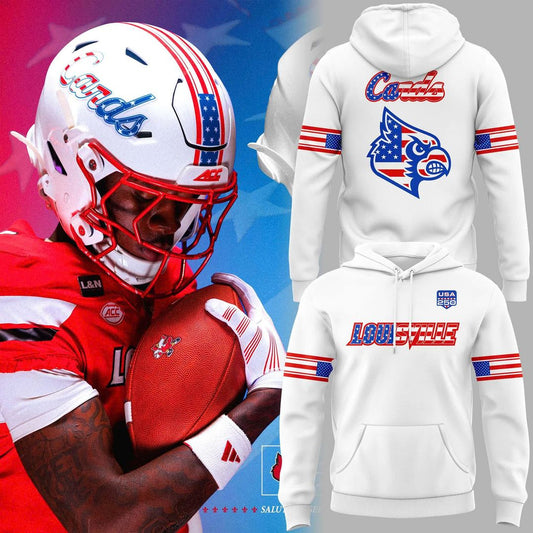 Louisville Cardinals Football "Salute to Service" White Hoodie