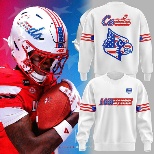 Louisville Cardinals Football "Salute to Service" White Sweatshirt