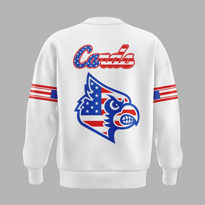 Louisville Cardinals Football "Salute to Service" White Sweatshirt