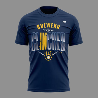 Milwaukee Brewers 2026 Postseason Clinched T-Shirt