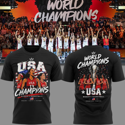 FIBA Women's Basketball World Cup Champion 2026 - Team USA T-Shirt