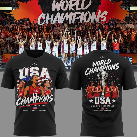 FIBA Women's Basketball World Cup Champion 2026 - Team USA T-Shirt